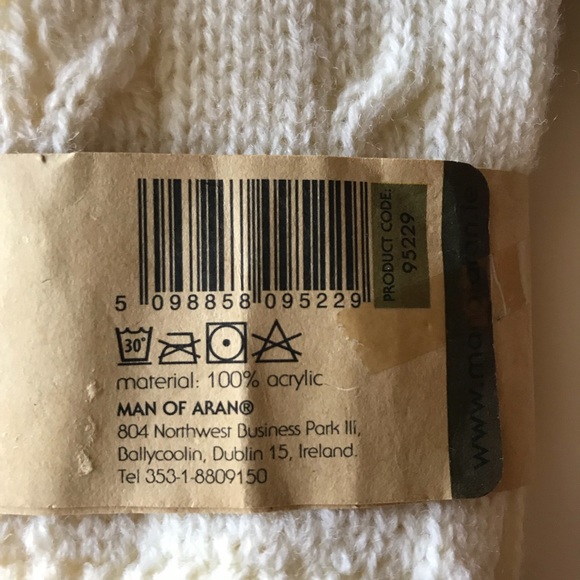 Man of Aran Ireland Cable Knit Gloves Small NWT - Picture 5 of 5
